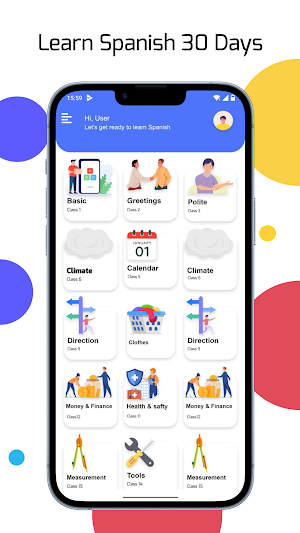 Learn Spanish for beginners Screenshot 1