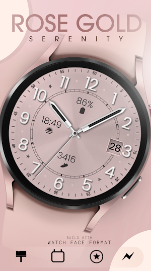 Rose Gold Serenity Watch Face Screenshot 1