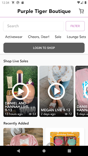 Purple Tiger Boutique Screenshot 1