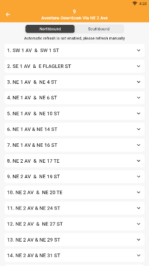 Miami Bus Tracker - MDT Screenshot 2
