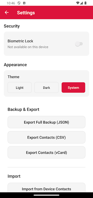Emergency Contacts Screenshot 3