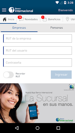 Banca Móvil-Bco. Internacional Screenshot 0