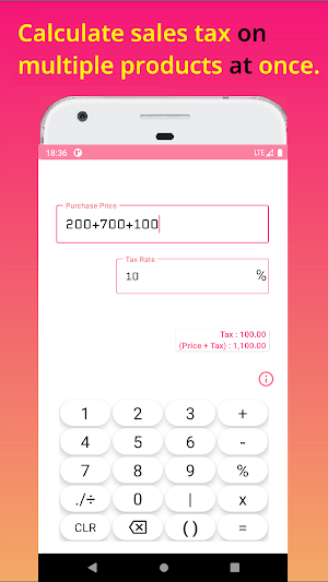 Sales Tax Calculator - Easy Screenshot 1