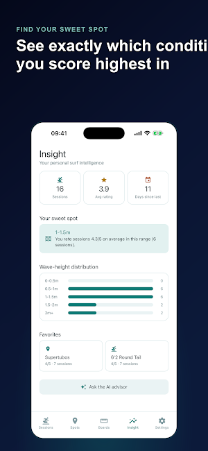 Surf Log: Session Journal Screenshot 2