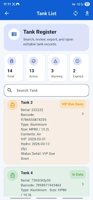 TRGS Application Screenshot 1