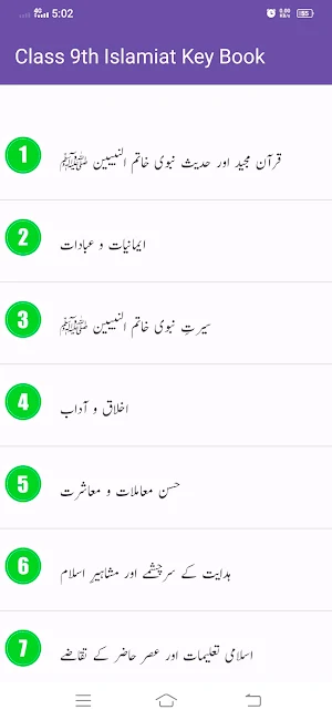 Islamiat Class 9th KeyBook Screenshot 1