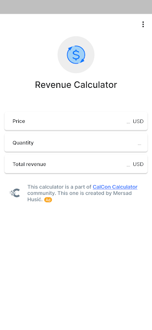 Revenue Calculator Screenshot 0
