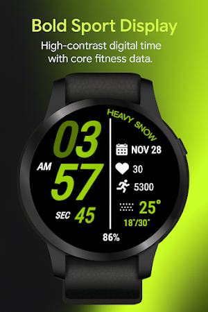Sport Digital Edge WatchFace Screenshot 0