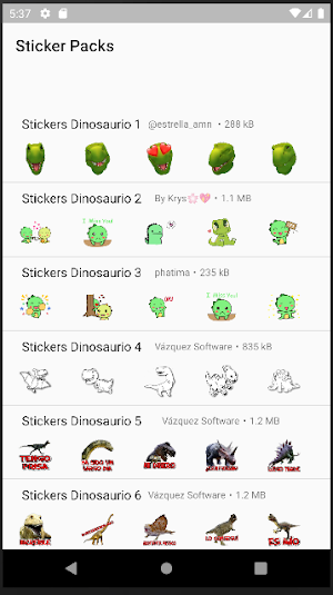 Stickers de Dinosaurios Screenshot 0