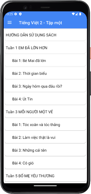 Tiếng Việt Lớp2 - Tập một Screenshot 0