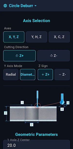 CNC Deburr 3D Simulator G-Code Screenshot 1
