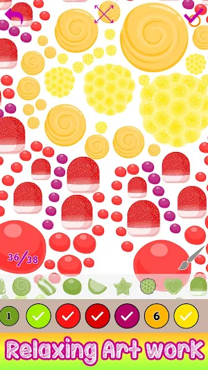 Jelly Art - Paint by Number, Jellies Puzzle Game Screenshot 1