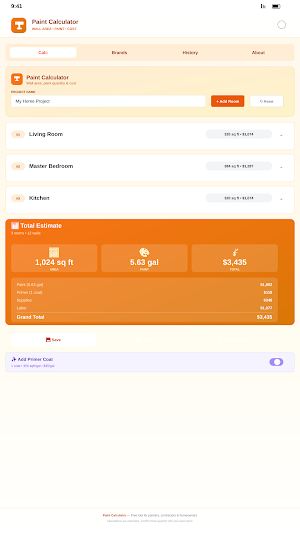 Paint Calc - Wall & Cost Screenshot 3