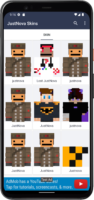 JustNova Skins for Minecraft Screenshot 0