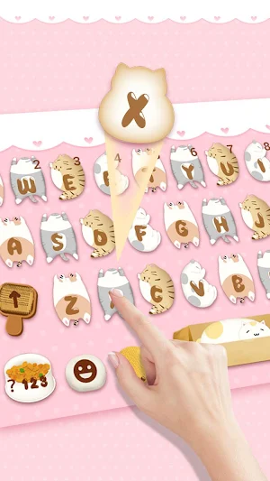 Pink Garfield Keyboard Theme Screenshot 0