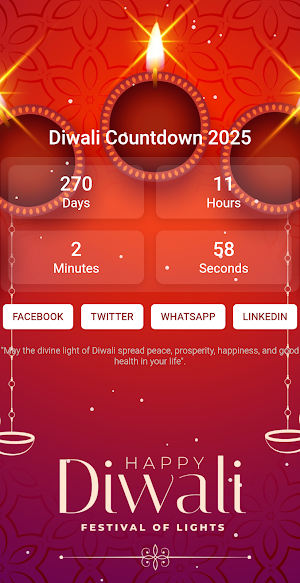 Diwali Countdown 2025 Screenshot 1