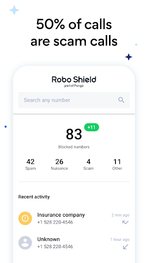 Robo Shield - Spam Call Blocker & Caller ID Screenshot 1