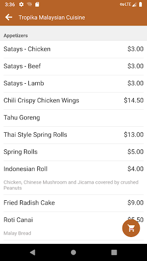 Tropika Malaysian Cuisine Screenshot 2