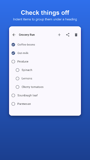 My Lists Screenshot 2