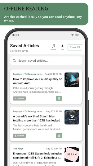 FeedWell - A clean RSS Reader Screenshot 0