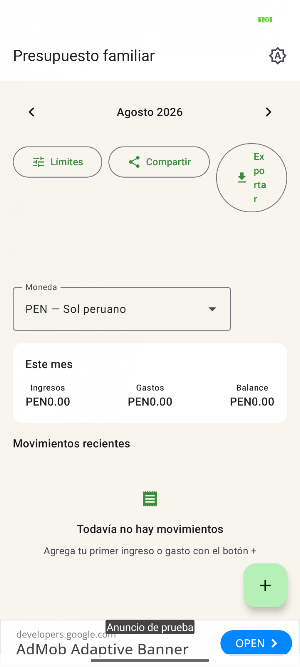 Presupuesto Familiar Screenshot 0