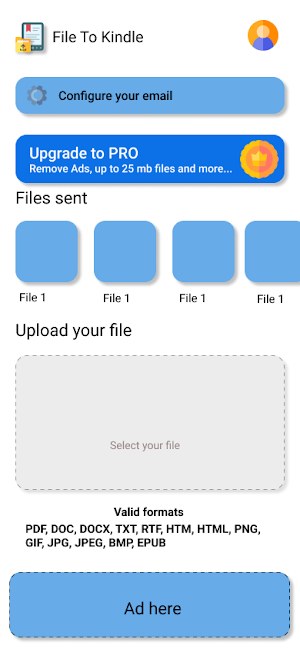 Send File to Kindle, EPUB, PDF Screenshot 1
