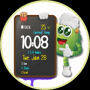 Green Chef Animated Watch Face Screenshot 2