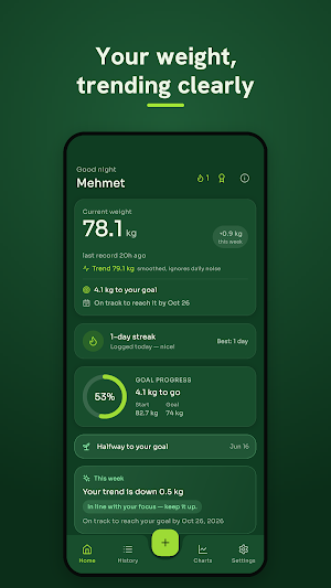 Vela: Weight & Body Tracker Screenshot 0