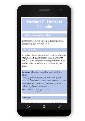 Maths TS : Limites - Continuité Screenshot 0