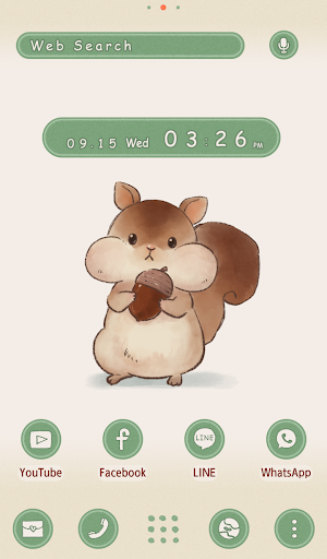 Cute Wallpaper Munching Squirrel Theme Screenshot 0