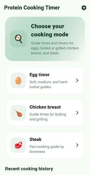 Protein Cooking Timer Screenshot 0