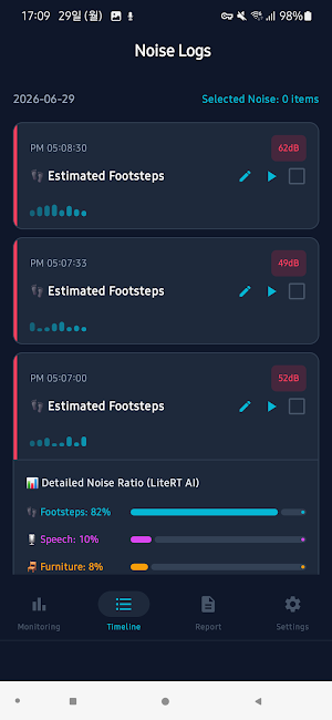 FloorLog - Noise Recorder & dB Screenshot 1
