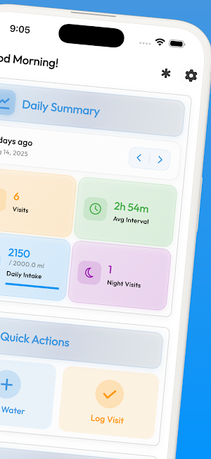 Pee Tracker - Bladder Log Screenshot 1