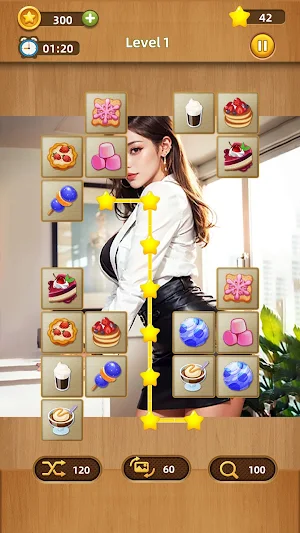 Sexy shisen sho girls: mahjong Screenshot 1