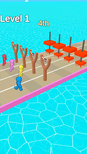 Slingshot Throwing Race Screenshot 0