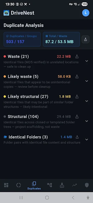 DriveNest: Cloud Drive Cleaner Screenshot 3