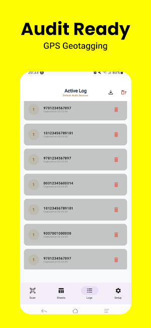 Barcode Scanner to Sheet Screenshot 1