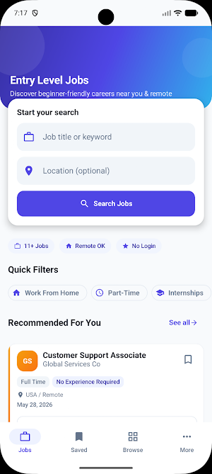 Entry Level Jobs Screenshot 0