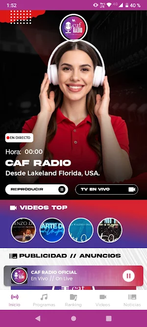 CAF Radio Screenshot 1