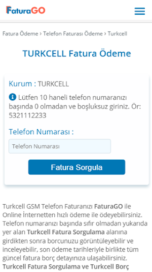 Fatura Sorgulama ve Ödeme Screenshot 3