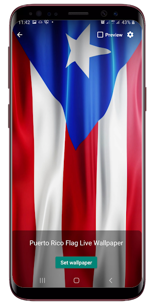 PuertoRico Flag Live Wallpaper Screenshot 1
