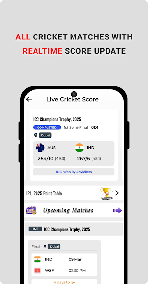 Live Cricket Score Screenshot 0