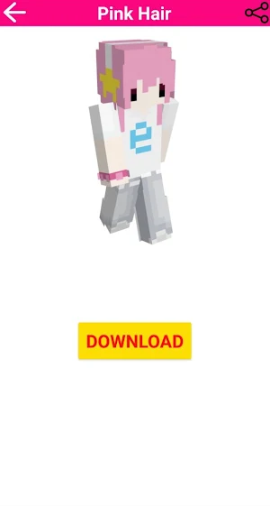 Pink Hair Skins For Minecraft Screenshot 3