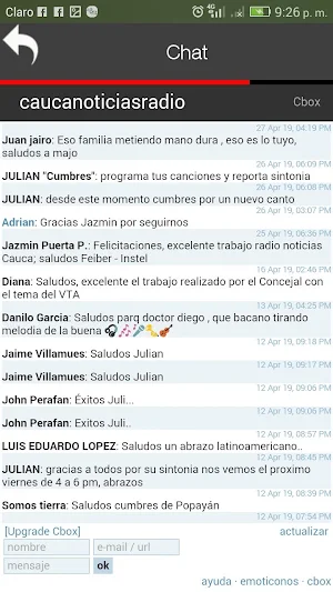 Cauca Noticias Radio // Screenshot 3