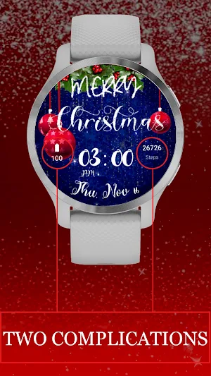 Merry Christmas Watch face Screenshot 2