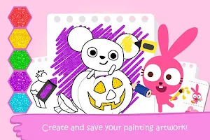 Purple Pink Coloring Book-Kids Painting Game Screenshot 3