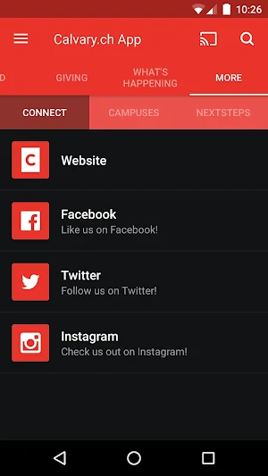 Calvary.ch App Screenshot 2
