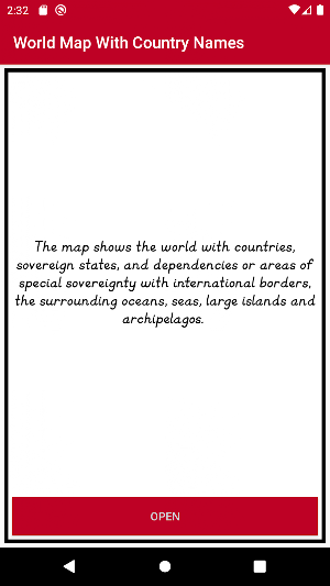 World Map With Countries Name Screenshot 0
