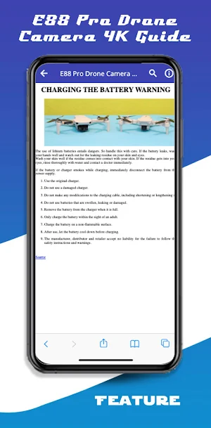 E88 Pro Drone Camera 4K Guide Screenshot 1