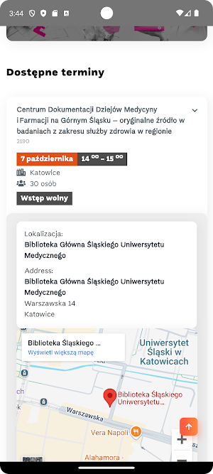 Europejskie Miasto Nauki Screenshot 1